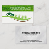 Rasenmäher-Logo | Landscaper Facharbeiter Visitenkarte (Vorne/Hinten)