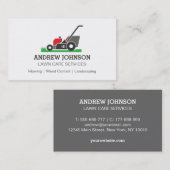 Rasenmäher-Logo, Rasenmäher-Visitenkarte Visitenkarte (Vorne/Hinten)