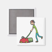 Rasenmäher Magnet (Vorderseite/Rückseite)
