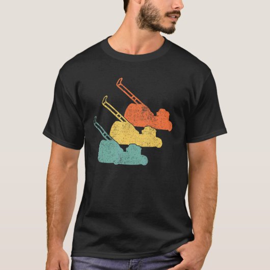 Rasenmäher Mähen Gartenarbeit Gärtner T-Shirt (Vorderseite)