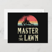 Rasenmäher Mastmeister der Rasenmäher Postkarte (Vorne/Hinten)