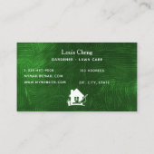 Rasenmäher mit Gartenarbeit für Grüngras Visitenkarte (Rückseite)