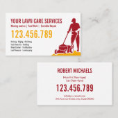 Rasenmäher mit Grasgartenbau Landschaften Visitenkarte (Vorne/Hinten)