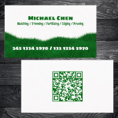 Rasenmäher mit kundenspezifischer QR Visitenkarte