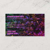 Rasenmäher mit rosa Rasenmäher Visitenkarte (Rückseite)