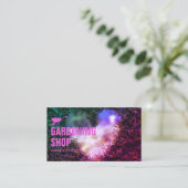 Rasenmäher mit rosa Rasenmäher Visitenkarte (Stehend Vorderseite)