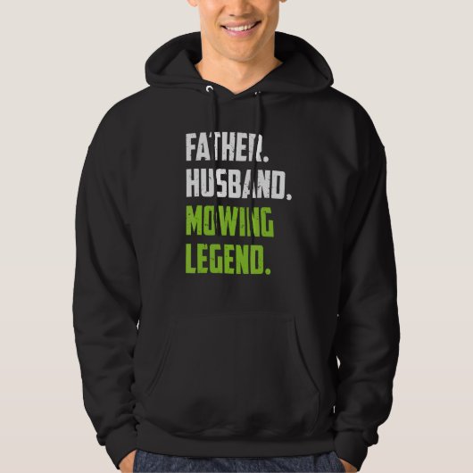 Rasenmäher mit Vatermäher Landscaping Hoodie (Vorderseite)