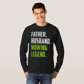 Rasenmäher mit Vatermäher Landscaping T-Shirt (Vorne ganz)