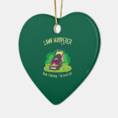 Rasenmäher mit Whisperer-Rasenmäher Gartengarten Keramik Ornament (Links)