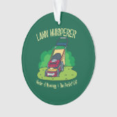 Rasenmäher mit Whisperer-Rasenmäher Gartengarten Ornament (Vorderseite)