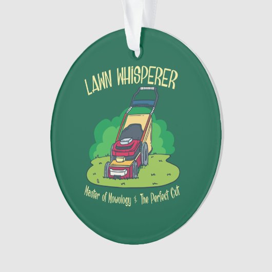 Rasenmäher mit Whisperer-Rasenmäher Gartengarten Ornament (Vorderseite)