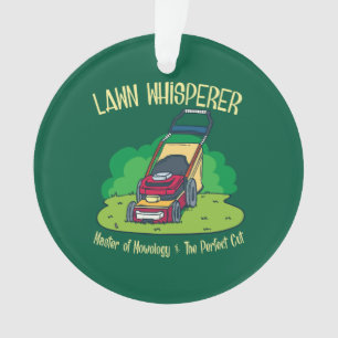 Rasenmäher mit Whisperer-Rasenmäher Gartengarten Ornament