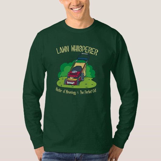 Rasenmäher mit Whisperer-Rasenmäher Gartengarten T-Shirt (Vorderseite)