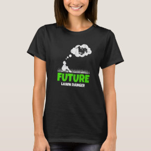 Rasenmäher mit zukünftigem Rasenmäher T-Shirt