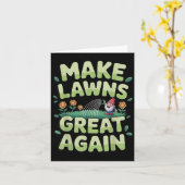 Rasenmäher Neuheit für Männer Frauen Kinder Landsc Karte (Gelbe Blume)