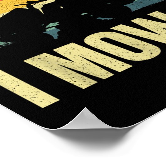 Rasenmäher Neuheit für Männer Frauen Kinder Landsc Poster (Ecke)