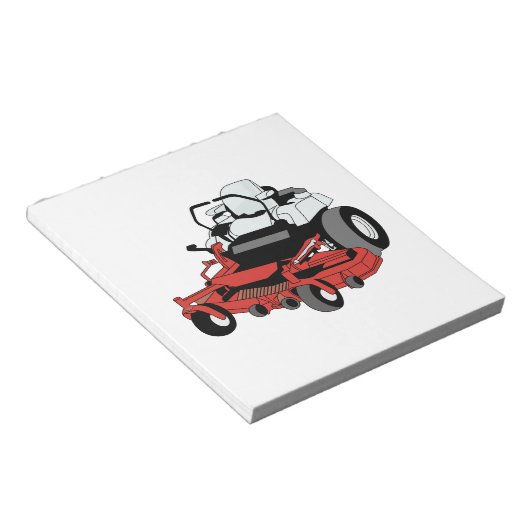 Rasenmäher Notizblock (angewinkelt)