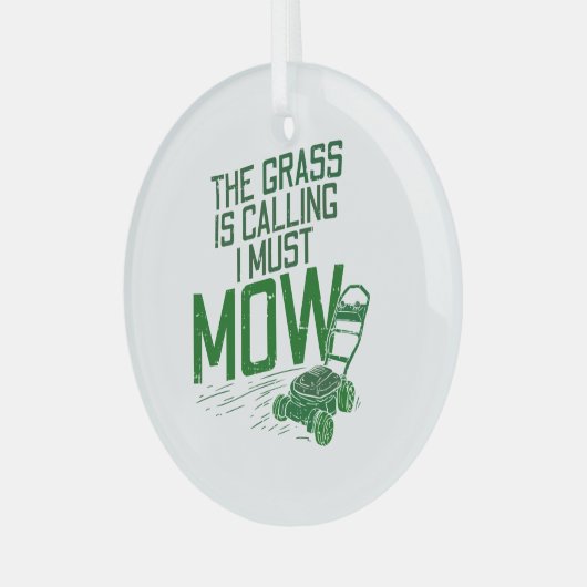 Rasenmäher Ornament Aus Glas (Vorderseite links)