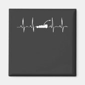 Rasenmäher Pflegeherz Magnet (Vorne)