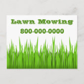 Rasenmäher Postkarte (Vorderseite)