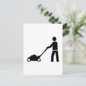 Rasenmäher Postkarte (Stehend Vorderseite)