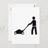Rasenmäher Postkarte (Vorne/Hinten)