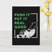 Rasenmäher push es wirklich gute Rasenmäher Karte (Gelbe Blume)