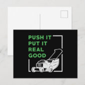 Rasenmäher push es wirklich gute Rasenmäher Postkarte (Vorne/Hinten)