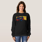 Rasenmäher Rad Vintag 80er Sunset Sweatshirt (Vorne ganz)