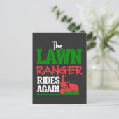 Rasenmäher Ranger Grass Tractor Mowing Caretaker Postkarte (Stehend Vorderseite)
