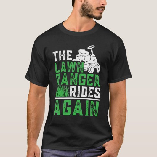 Rasenmäher Ranger Traktor Mähen Rasen wieder auf R T-Shirt (Vorderseite)
