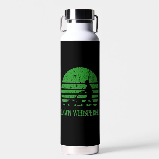 Rasenmäher-Rasen-Flüsterer-Gärtner-Geschenk Trinkflasche (Vorne)