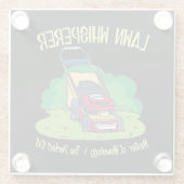 Rasenmäher - Rasenflüster Glasuntersetzer (Rückseite)