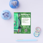 Rasenmäher Rasenmähen - QR-Code Flyer (Einzeln)