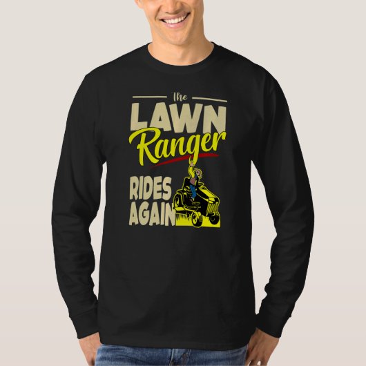 Rasenmäher Rasenmäher Bauer Landschaft T-Shirt (Vorderseite)