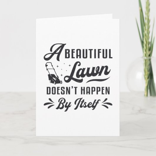 Rasenmäher Rasenmäher Eine schöne Gartenanlage Karte (Vorderseite)