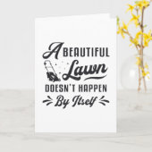 Rasenmäher Rasenmäher Eine schöne Gartenanlage Karte (Gelbe Blume)