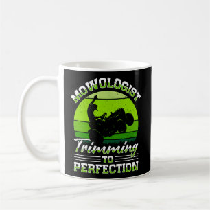 Rasenmäher Rasenmäher Gartengartenlandschaft Kaffeetasse