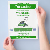 Rasenmäher, Rasenmäher, Landschaftspflege Flyer (Hand)