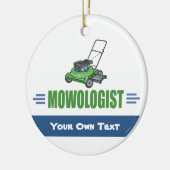 Rasenmäher, Rasenmäher, Landschaftspflege Keramik Ornament (Links)