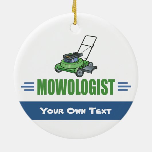 Rasenmäher, Rasenmäher, Landschaftspflege Keramik Ornament (Hinten)