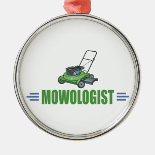 Rasenmäher, Rasenmäher, Landschaftspflege Silbernes Ornament