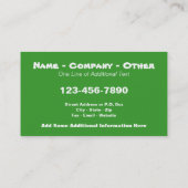 Rasenmäher, Rasenmäher, Landschaftspflege Visitenkarte (Rückseite)