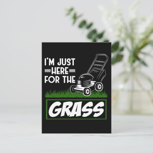 Rasenmäher Rasenmäher Postkarte (Stehend Vorderseite)