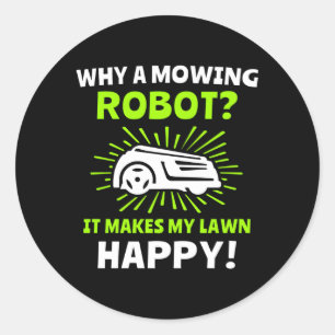Rasenmäher Rasenmäher Runder Aufkleber