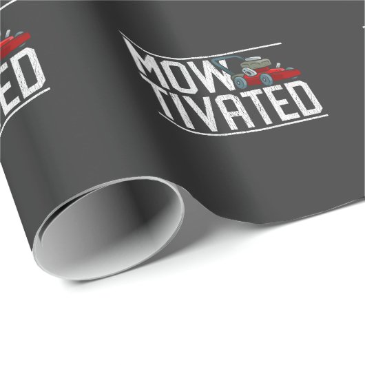 Rasenmäher, Rasenmäher und Rasenmäher Geschenkpapier (Rolleneckpunkt)