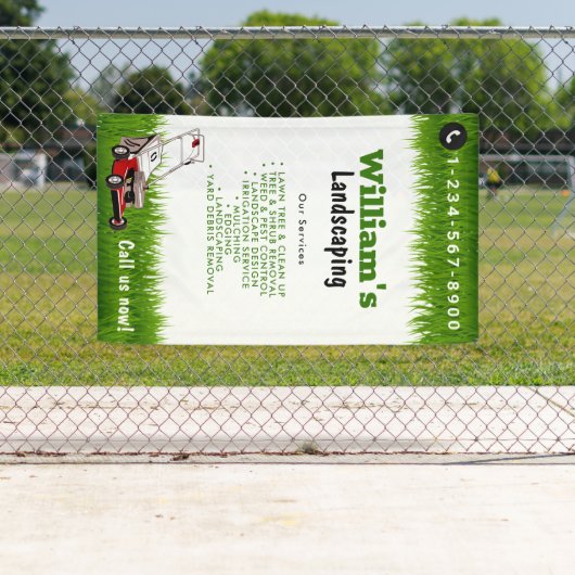 Rasenmäher, Rasenpflege Banner (Insitu)