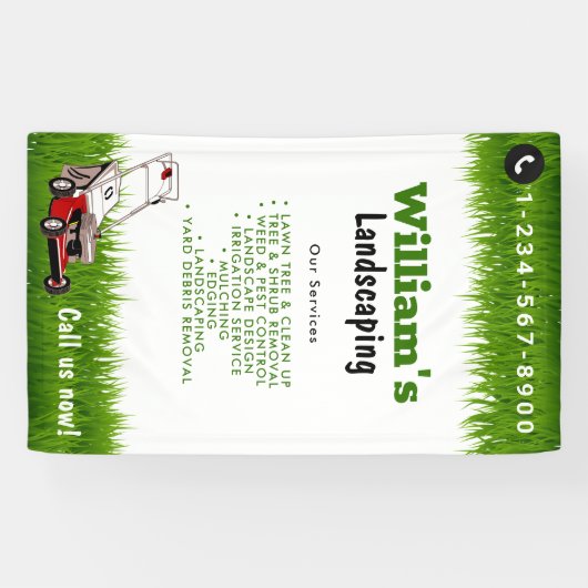 Rasenmäher, Rasenpflege Banner (Horizontal)