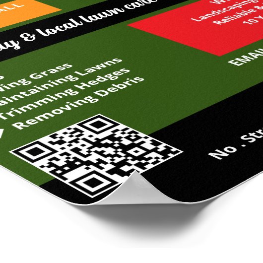 Rasenmäher, Rasenpflege Poster (Ecke)