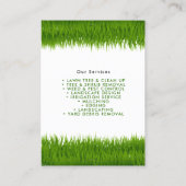 Rasenmäher, Rasenpflege Visitenkarte (Rückseite)